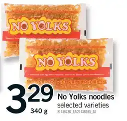 Fortinos NO YOLKS NOODLES offer