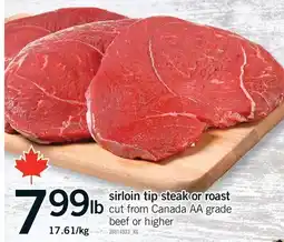 Fortinos SIRLOIN TIP STEAK OR ROAST offer