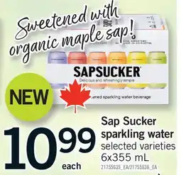 Fortinos SAP SUCKER SPARKLING WATER offer