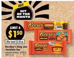 Fortinos HERSHEY'S KING SIZE CHOCOLATE BAR offer