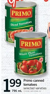 Fortinos PRIMO CANNED TOMATOES offer