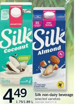 Fortinos SILK NON-DAIRY BEVERAGE, 1.75/1 offer