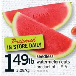 Fortinos SEEDLESS WATERMELON CUTS offer