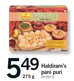 Fortinos HALDIRAM'S PANI PURI offer