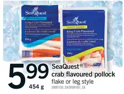 Fortinos SEAQUEST CRAB FLAVOURED POLLOCK offer