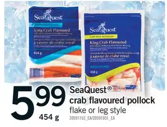 Fortinos SEAQUEST CRAB FLAVOURED POLLOCK offer