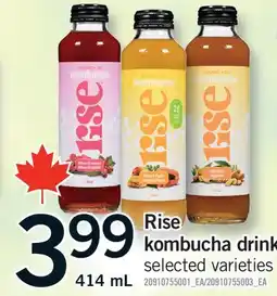 Fortinos RISE KOMBUCHA DRINK offer