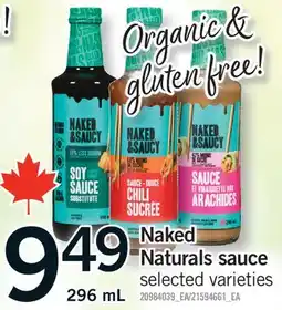 Fortinos NAKED NATURALS SAUCE offer