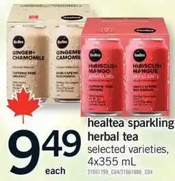 Fortinos HEALTEA SPARKLING HERBAL TEA offer