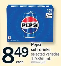 Fortinos PEPSI SOFT DRINKS offer