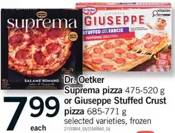 Fortinos DR. OETKER SUPREMA PIZZA, 475-520 G OR GIUSEPPE STUFFED CRUST PIZZA, 685-771 G offer