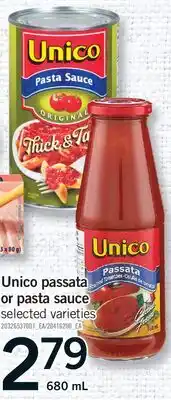 Fortinos UNICO PASSATA OR PASTA SAUCE offer