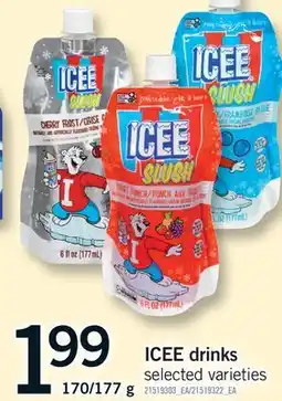 Fortinos ICEE DRINKS, 170/177 g offer