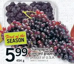 Fortinos CHAMPAGNE OR CONCORD GRAPES offer