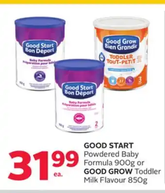 Rexall GOOD START Powdered Baby Formula 900G or GOOD GROW Toddler Milk Flavour 850g offer