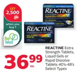 Rexall REACTINE Extra Strength Tablets, Liquid Gels or Rapid Dissolve Tablets offer