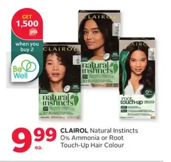 Rexall CLAIROL Natural Instincts 0% Ammonia or Root Touch-Up Hair Colour offer