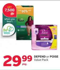 Rexall DEPEND or POISE Value Pack offer