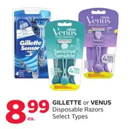 Rexall GILLETTE or VENUS Disposable Razors offer