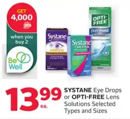 Rexall SYSTANE Eye Drops or OPTI-FREE Lens Solutions offer