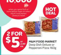 Rexall M&M FOOD MARKET Deep Dish Deluxe or Pepperoni Pizza offer