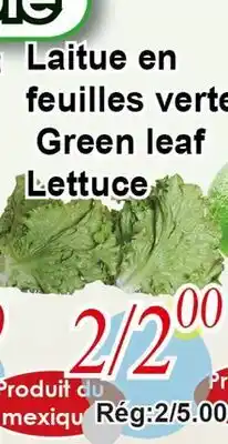 Marche C&T Laitue en feuilles verte offer