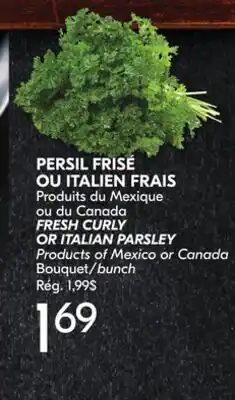 IGA FRESH CURLY OR ITALIAN PARSLEY offer