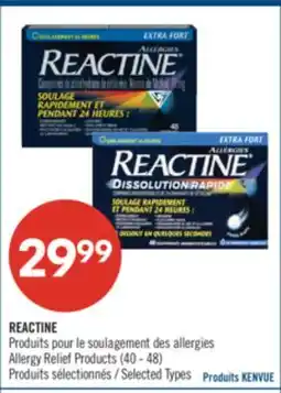 Pharmaprix REACTINE Allergy Relief Products offer