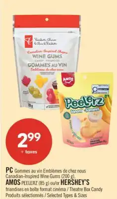 Pharmaprix PC Canadian-Inspired Wine Gums (200 g), AMOS PEELERZ (85 g) or Theatre Box Candy offer