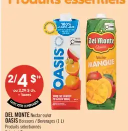 Pharmaprix DEL MONTE Nectar or OASIS Beverages offer