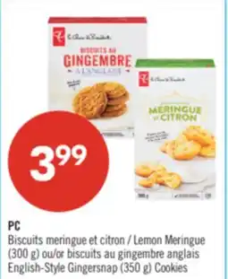 Pharmaprix PC Lemon Meringue (300 g) or English-Style Gingersnap (350 g) Cookies offer