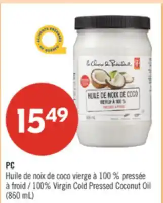 Pharmaprix PC 100% Virgin Cold Pressed Coconut Oil offer