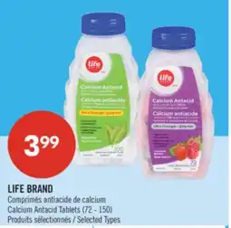 Pharmaprix LIFE BRAND Calcium Antacid Tablets offer