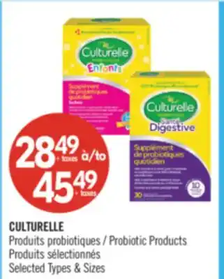 Pharmaprix CULTURELLE Probiotic Products offer