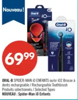 Pharmaprix ORAL-B SPIDER-MAN iO ENFANTS or iO2 Rechargeable Toothbrush offer