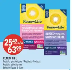 Pharmaprix RENEW LIFE Probiotic Products offer