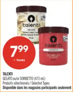 Pharmaprix TALENTI GELATO or SORBETTO offer
