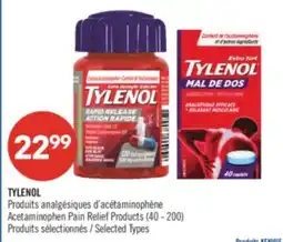 Pharmaprix TYLENOL Acetaminophen Pain Relief Products offer