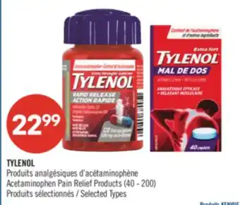 Pharmaprix TYLENOL Acetaminophen Pain Relief Products offer