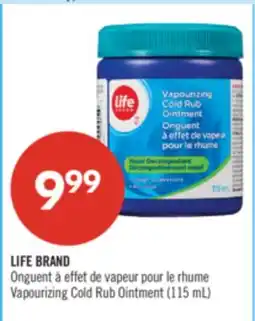 Pharmaprix LIFE BRAND Vapourizing Cold Rub Ointment (115 mL) offer