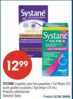 Pharmaprix SYSTANE Lid Wipes (32) or Eye Drops (10 mL) offer