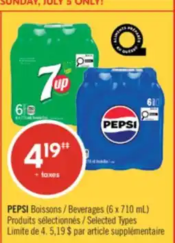 Pharmaprix PEPSI Beverages offer