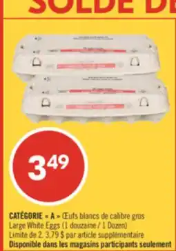 Pharmaprix Large White Eggs (1Dozen) offer