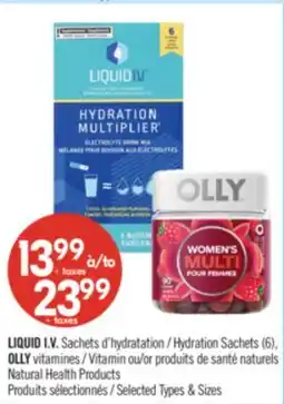 Pharmaprix LIQUID I.V. Hydration Sachets (6). OLLY Vitamin or Natural Health Products offer