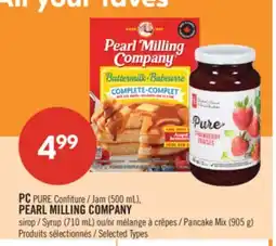 Pharmaprix PC PURE Jam (500 mL), Syrup (710 mL) or Pancake Mix (905 g) offer
