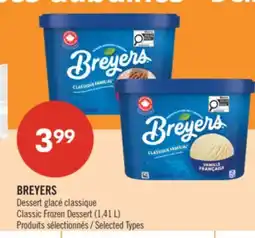 Pharmaprix BREYERS Classic Frozen Dessert offer