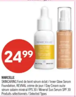 Pharmaprix MARCELLE SKIN CARING Inner Glow Serum Foundation, REVIVAL Day Cream or Mineral Sun Serum SPF 30 offer