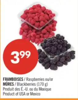 Pharmaprix Raspberries or Blackberries offer