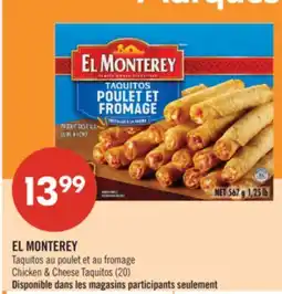 Pharmaprix EL MONTEREY Chicken & Cheese Taquitos (20) offer