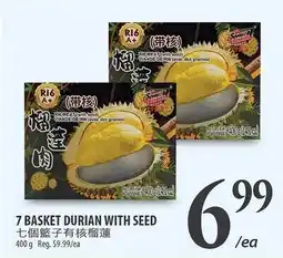 Al Premium Food Mart 7 BASKET DURIAN WITH SEED offer